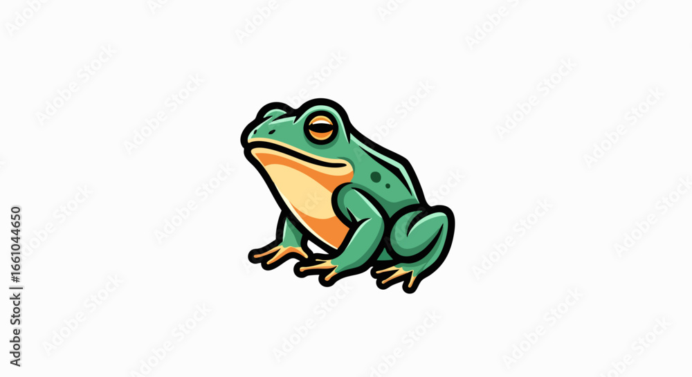 Obraz premium Cartoon frog illustration