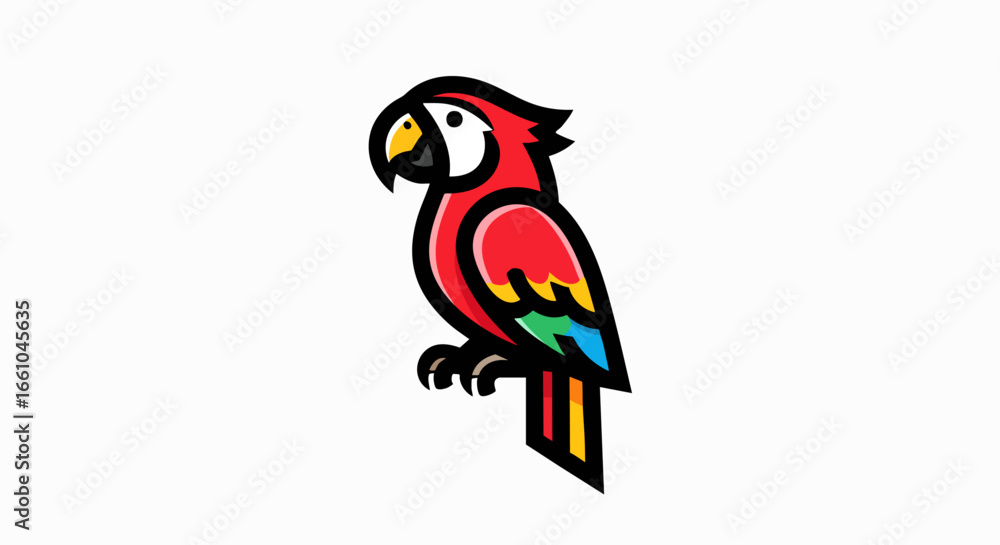 Fototapeta premium Colorful macaw illustration