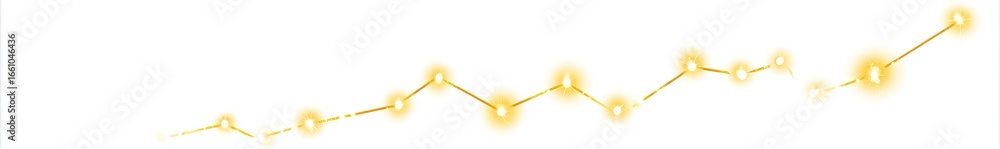 Fototapeta premium Abstract upward trending graphic with blurred gold highlights