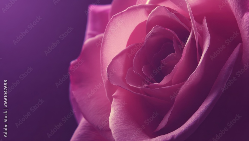 Obraz premium Close-up view of a vibrant pink rose.