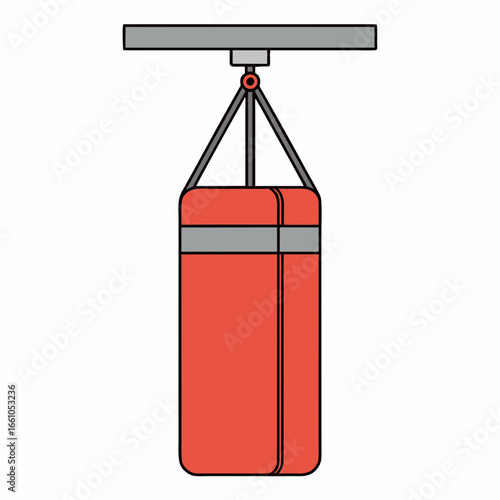 Punching Bag Vector Icon Illustration