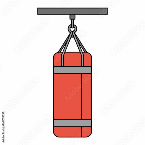 Punching Bag Vector Icon Illustration