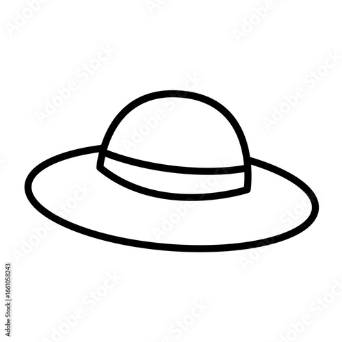 Summer hat isolated on white