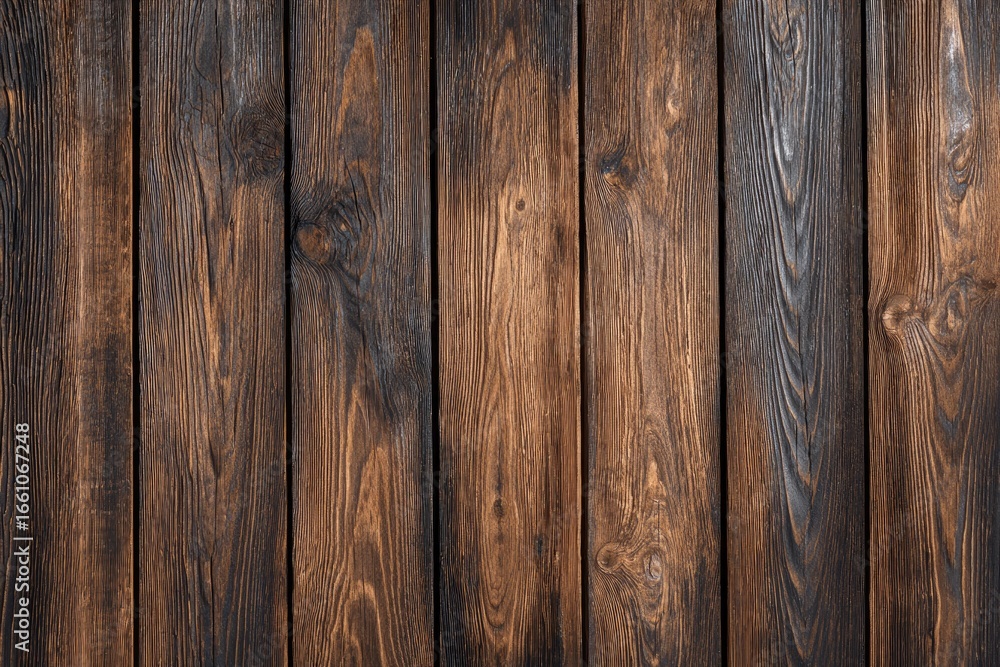Naklejka premium Dark brown wooden planks