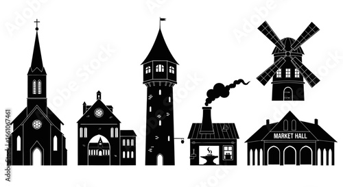 Silhouette Collection Historic Buildings & Landmarks
