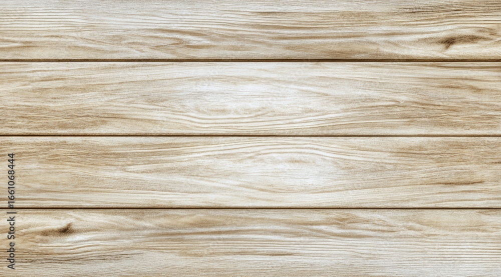 Fototapeta premium Light beige wooden planks in horizontal layers, showing wood grain
