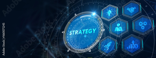 Business, Technology, Internet and network concept. Digital Marketing content planning advertising strategy concept. 3d illustration