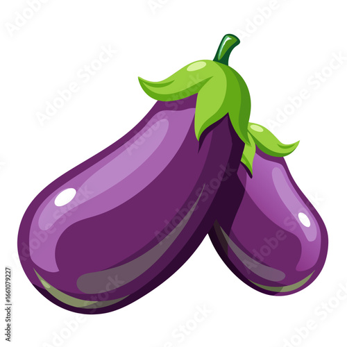 eggplant isolated on white