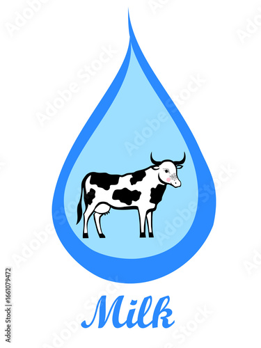 Milk design template.  Vector Illustration