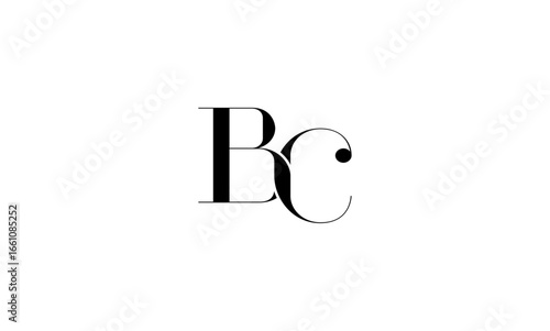 BC initial letters, monogram logo