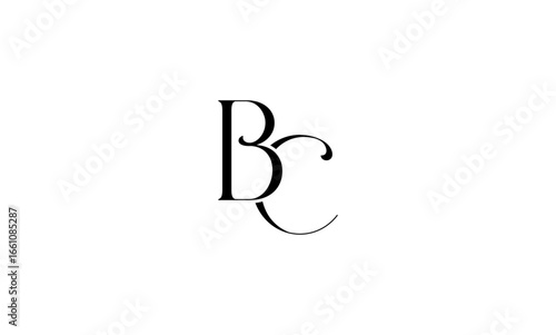 BC initial letters, monogram logo