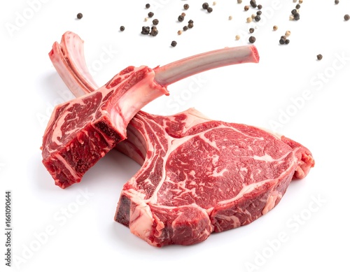 Tomahawk, ribeye, rib steak, raw meat