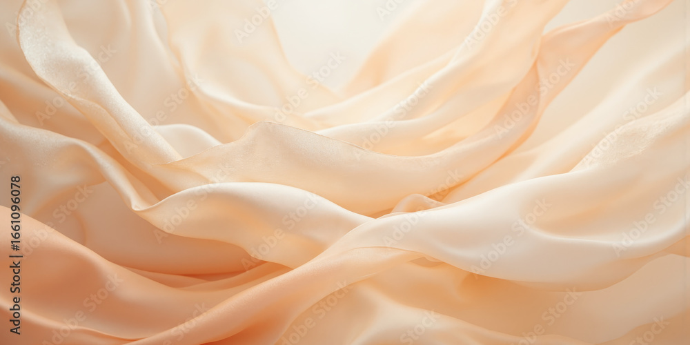 Obraz premium Soft Abstract Shapes in Peach, Ivory, and Gold with Gentle Texture and Depth A refined and calming abstract background featuring