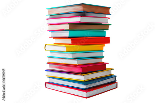 Wallpaper Mural Stack of colorful books isolated on transparent Torontodigital.ca
