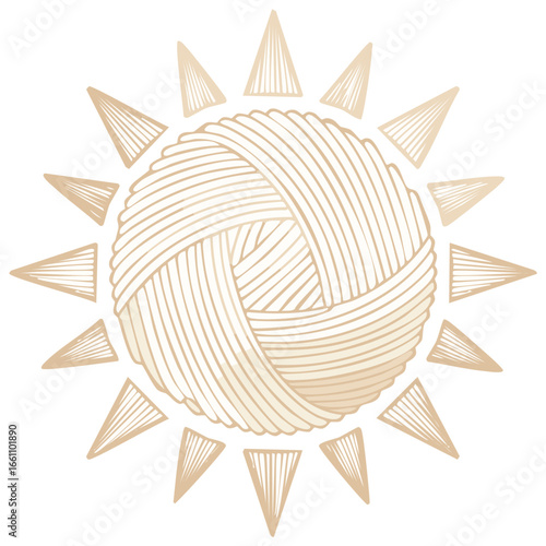 Woven Sphere with Triangular Radiating Elements Artistic Representation