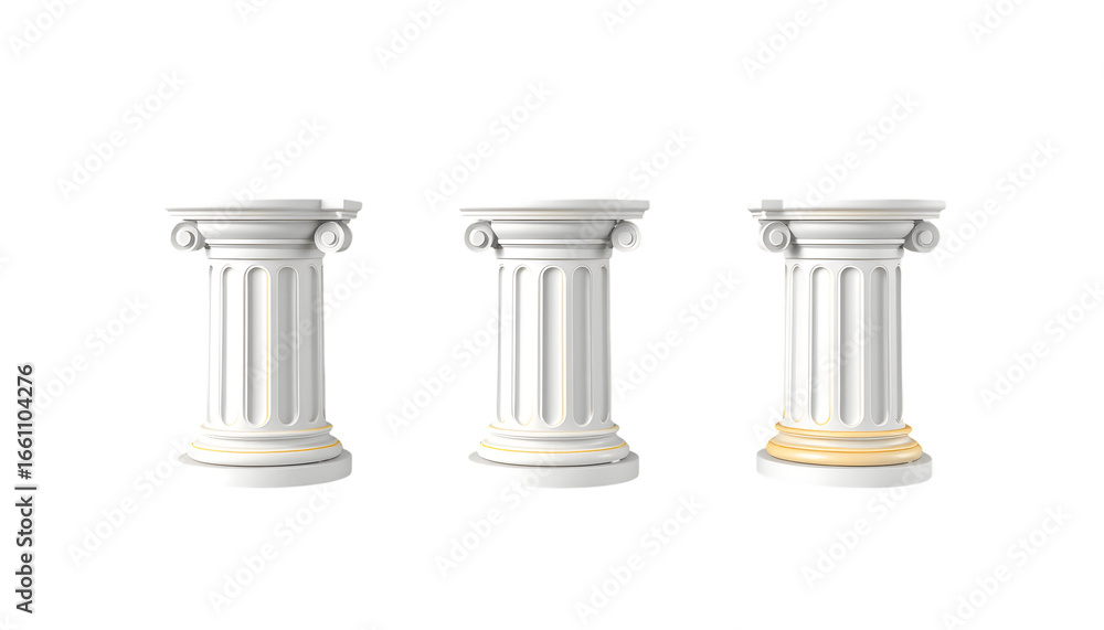 Obraz premium Classic Column Trio Elegant Architectural Pillars