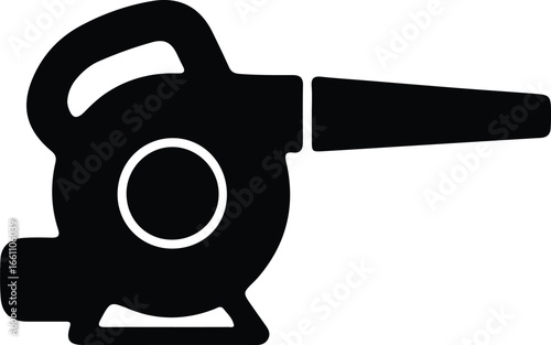 Illustrator Vector Leaf blower garden equipment cleaning tool silhouette