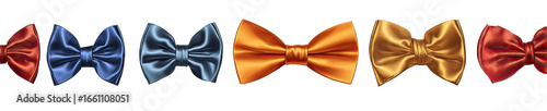 Row of colorful bowties
