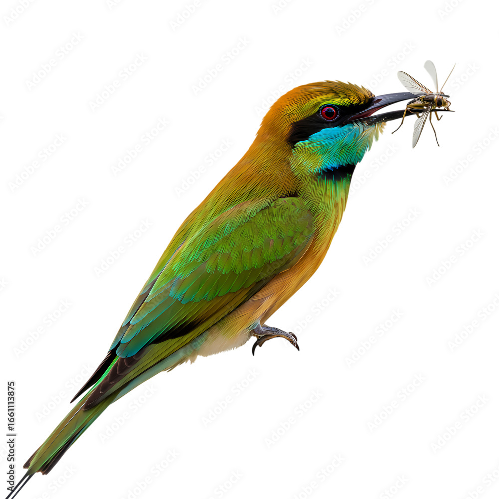 Fototapeta premium Stunning Chestnut-headed Bee-eater Bird Photography: Vibrant Colors, Detailed Capture