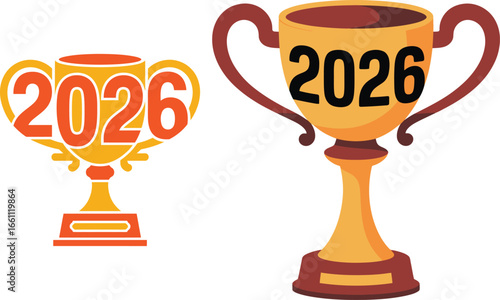 2026 Trophy Growth Achievement Illustration