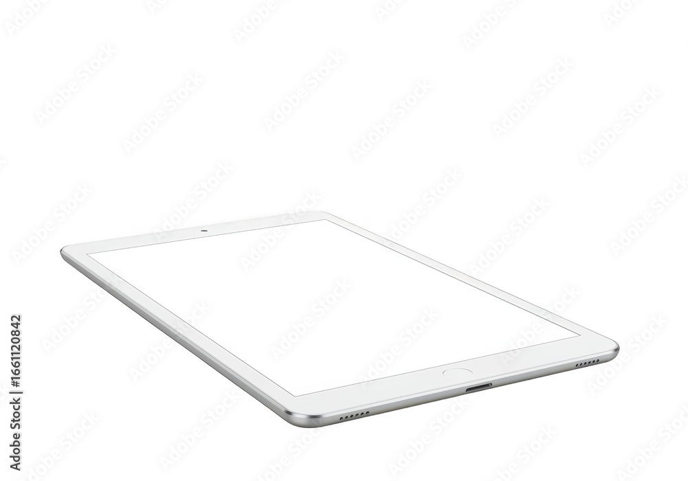 A modern tablet device isolated on transparent background A modern tablet device isolated on transparent background