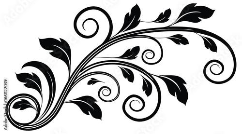 black and white floral design