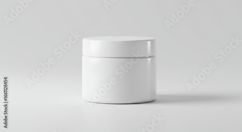 Wallpaper Mural Minimalist White Jar Mockup for Product Packaging, Cosmetic, Supplement, or Healthcare Designs Torontodigital.ca