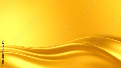 Panel kuchenny z motywem 4K metallic golden gradient waves abstract background with glossy reflections and blank copy space