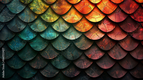 Wallpaper Mural Mystic Dragon Scale Gradient Torontodigital.ca