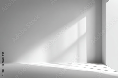 Wallpaper Mural Empty white room, sunlit shadows Torontodigital.ca