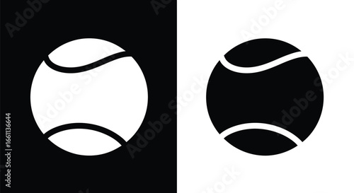 Black and White Tennis Ball Design