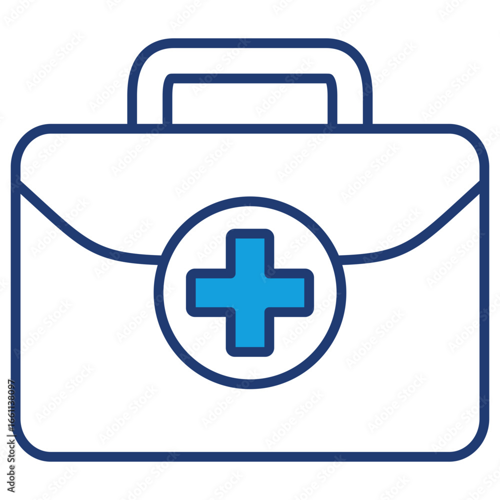 Obraz premium Medical Kit Blue Icon
