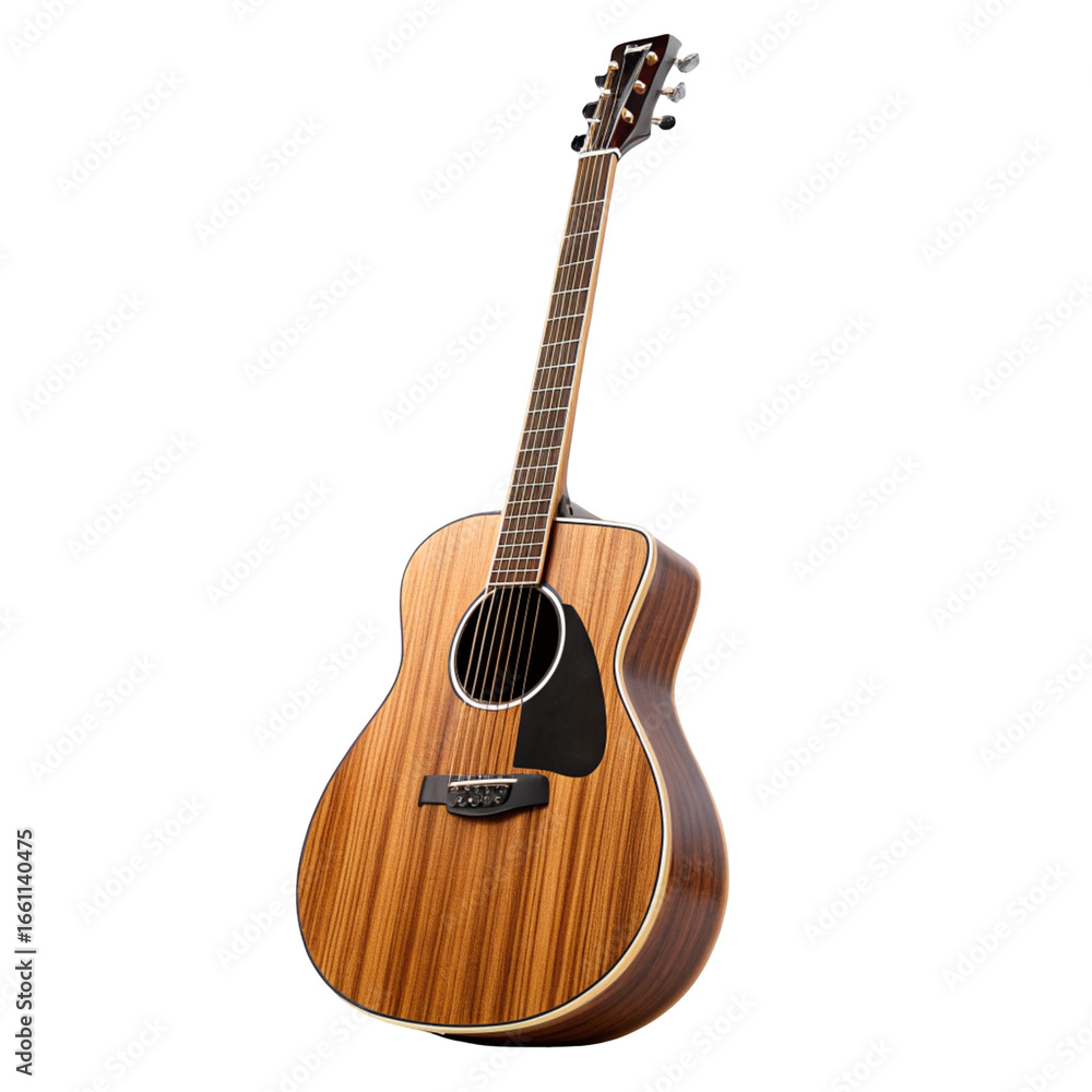 Obraz premium Guitar isolated on clean white background for music and entertainment presentation