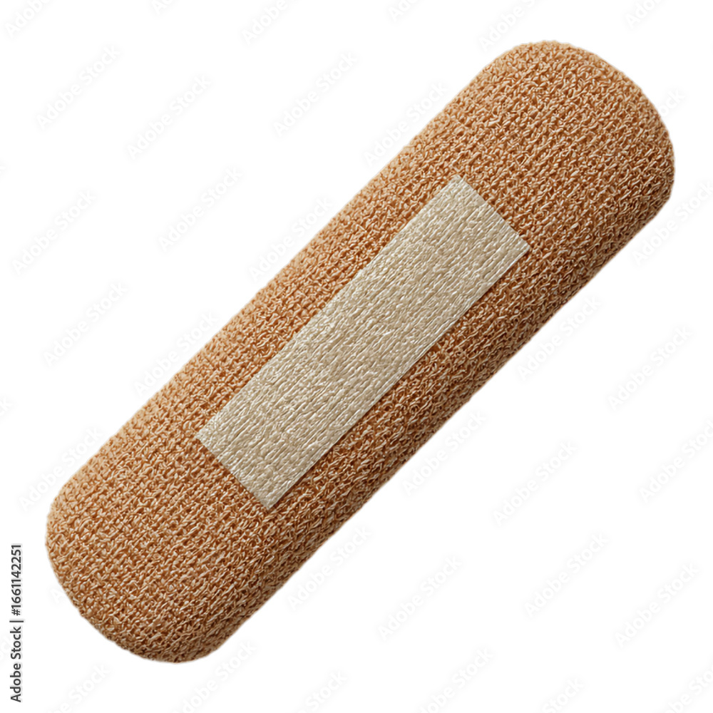Photo of elastic adhesive bandage isolated on transparent background for wound care Photo of elastic adhesive bandage isolated on transparent background for wound care