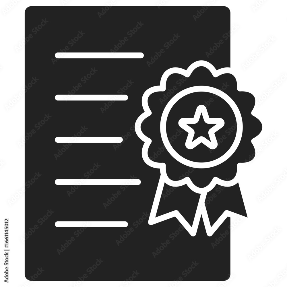 Fototapeta premium Standardization Glyph Icon