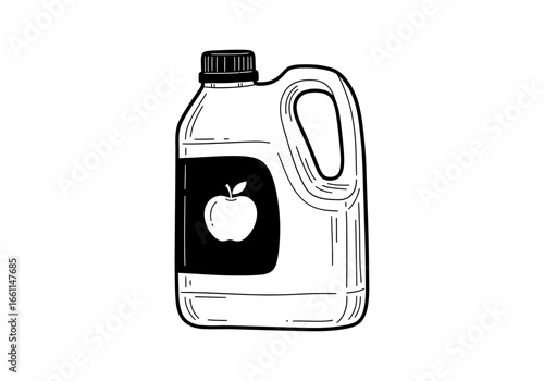 Apple cider vinegar bottle, a healthy and natural ingredient