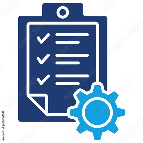 Specifications Flat Blue Icon