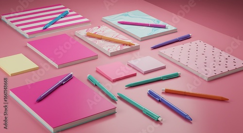 stationery isolated on white background