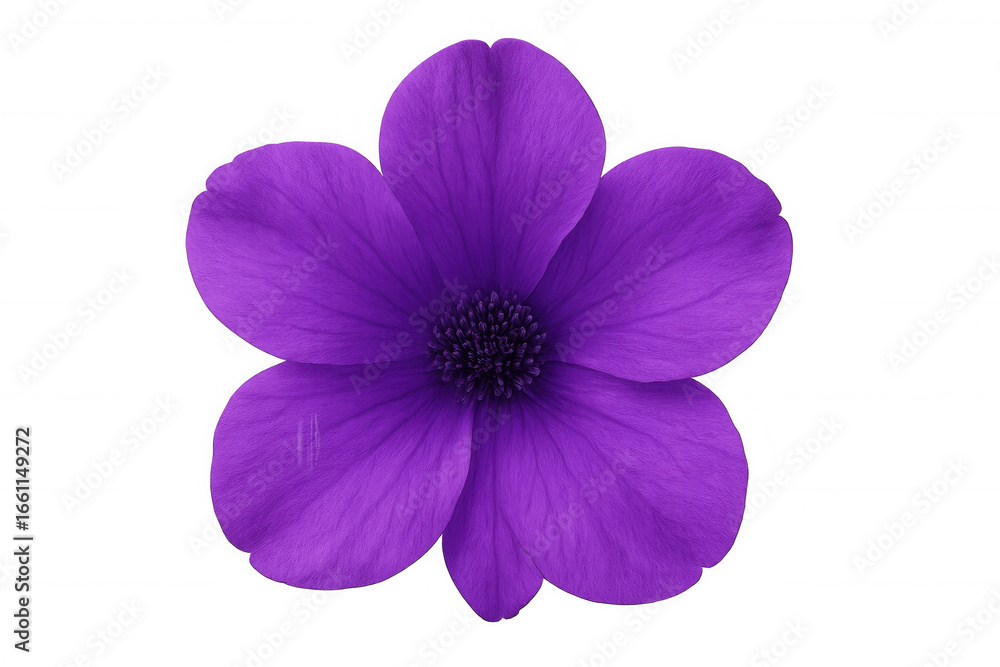 Obraz premium Vibrant purple flower blooming against a transparent background, adding a lively splash of color to various creative projects and designs