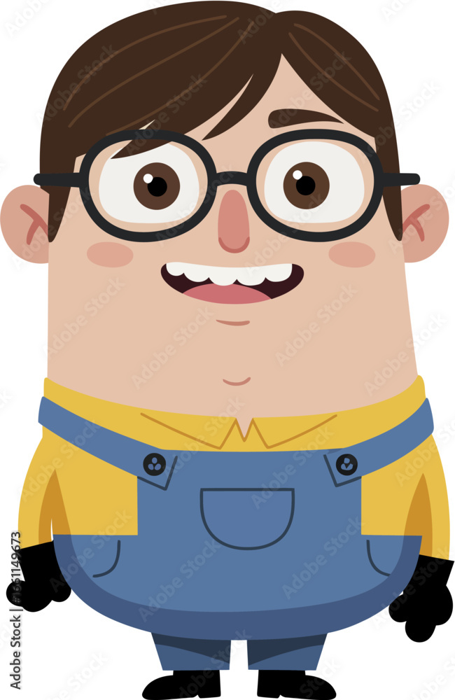 Fototapeta premium Original cartoon character illustration in a playful and humorous style inspired by the iconic 