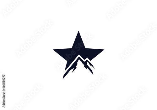 Star mountain logo design, a symbol of adventure and exploration