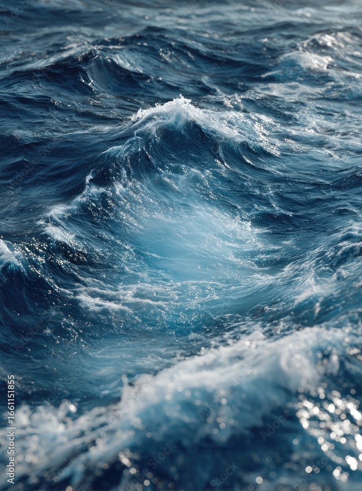 Fototapeta premium Close-up view of turbulent ocean waves