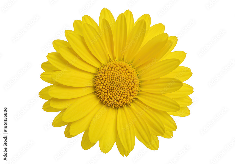 Fototapeta premium Yellow daisy flower isolated on transparent background
