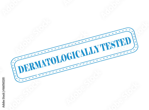 DERMATOLOGICALLY TESTED Rubber Stamp Seal with an Outline