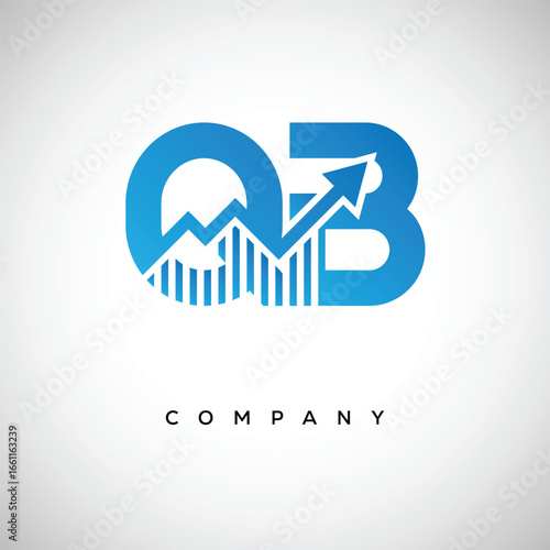 QB Financial Logo – Modern Growth Arrow Branding Symbol for Trading, Investment, Crypto & Business Identity]