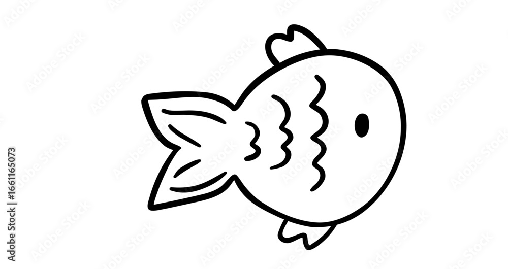 Obraz premium Outline fish illustration