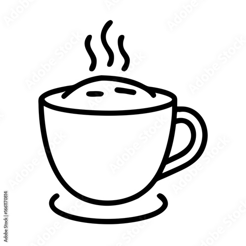 Beverage theme cappuccino mug icon transparent background