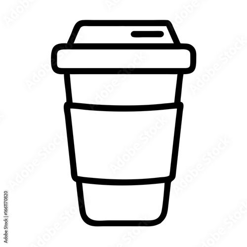 Beverage theme coffee cup icon transparent background