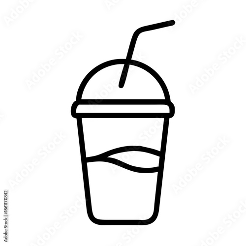 Beverage theme smoothie cup icon transparent background