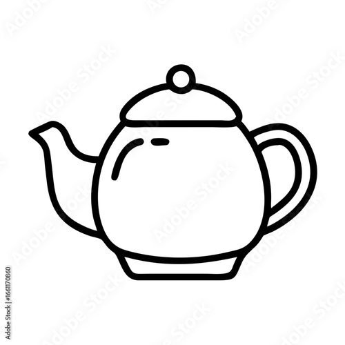 Beverage theme teapot icon transparent background
